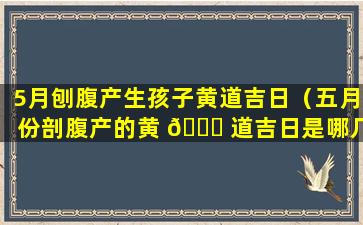 5月刨腹产生孩子黄道吉日（五月份剖腹产的黄 🐕 道吉日是哪几天 🐠 ）